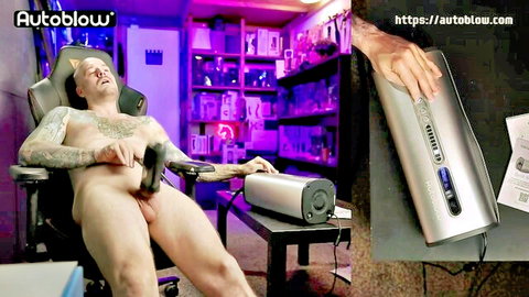 Alex Hardy intense solo with Vacuglide sex toy