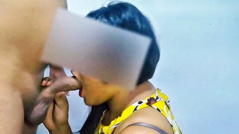 Sri Lankan servant disciplined with blowjob punishment for stealing