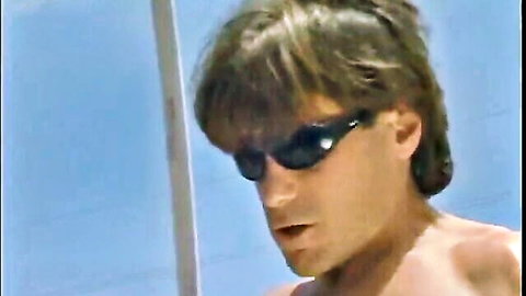 Alyssa Allure in Perverted Stories - shirtless blonde hunk with sunglasses outdoors