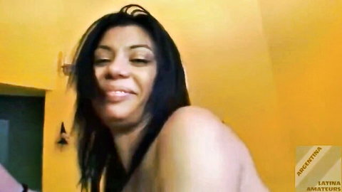 Argentinian amateur Vanina topless, smiling seductively