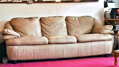 Large booty black woman in pounding scene on cozy sofa, free porn video