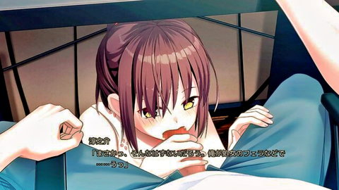 Anime schoolgirl legs spread on chair with hand fingering her exposed wet pussy
