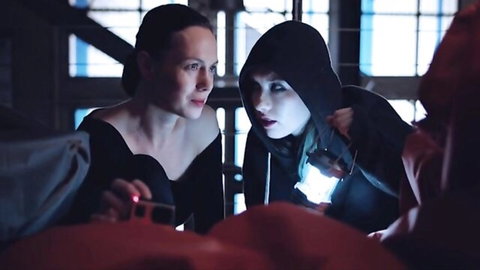 Nadine Petry and Tamara Theisen in lesbian nude scene from Faustdick 2020