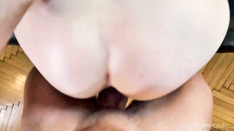 Christina Shine busty blonde MILF pussy railed doggy in MMF threesome