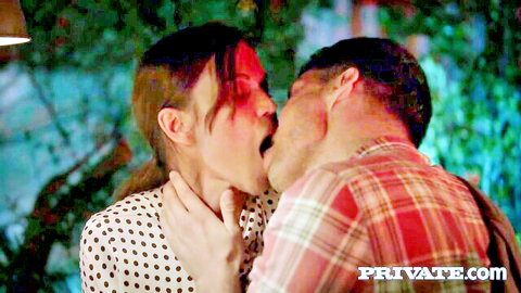 Alyssa Reece intense kissing in passionate couple scene