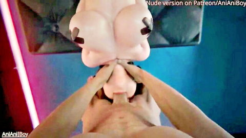 AniAniBoy's Night Demons of Cass: Curvy nude woman with big taped tits in POV tease