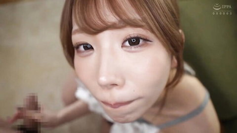 Erika close-up POV in white lingerie, JAV facial tease MKMP-683