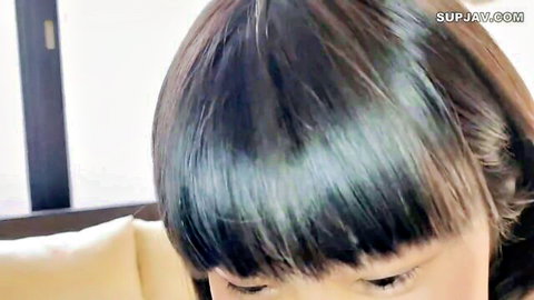 Noah 19yo Asian cutie with bangs smiling close-up in amateur JAV