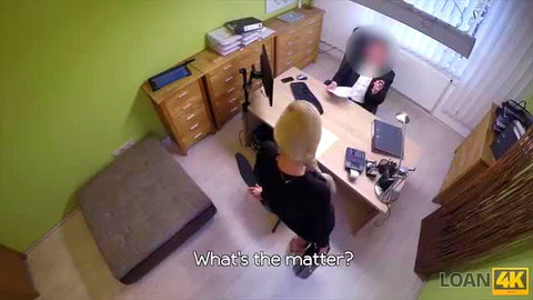 Blonde Karol bent over in office for loan sex casting Loan4K