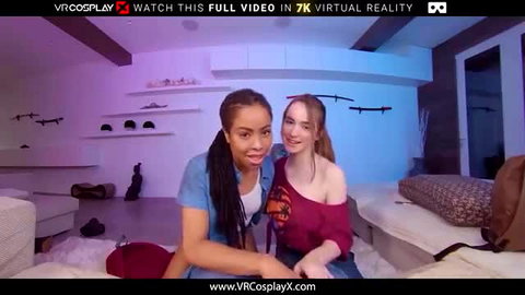 Hazel Moore & Kira Noir post-apocalyptic VR cosplay threesome tease