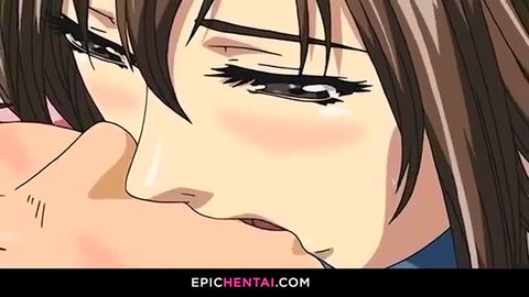 Hentai closeup Hirohashi intense eyes sucking tied Yoshioka