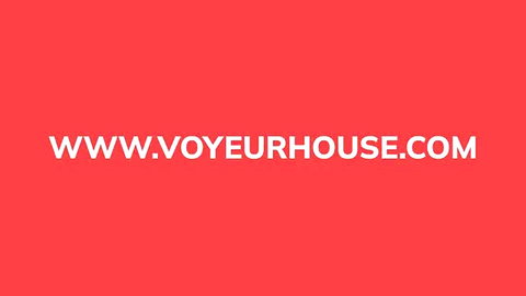 Tania House teasing and squeezing her tits Voyeur House
