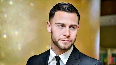 Handsome suited man with London River and Chloe Foster in anal DP scene