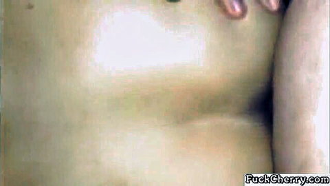 Amateur close-up of nude woman with cum on breast in facial compilation