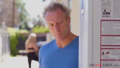 Charlie Forde blonde housewife with mechanic in cheating scene