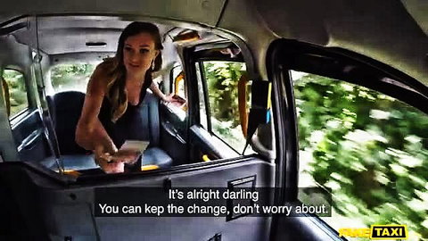 Honour May in Fake Taxi, sexy blonde lets driver keep the change