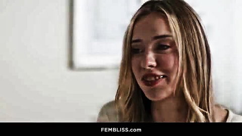 Melissa Stratton smirks seductively in lesbian threesome preview