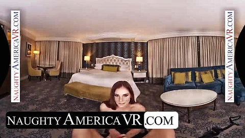 Lilian Stone spreads legs in VR hotel room fuck