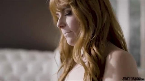 Penny Pax nude redhead closeup, seductive eyes closed