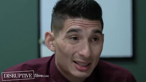 Stressed Latino man in suit shirt from demanding job interview