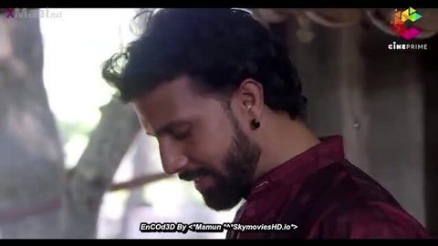 Handsome RB Indian man in maroon kurta, intense gaze, superb XXX scene