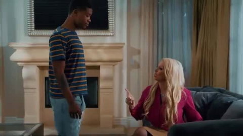 Hot blonde MILF seduces young black stud in steamy interracial encounter
