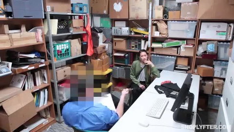 Skinny Asian Jade Noir fucked hard by boss Wrex Oliver in warehouse