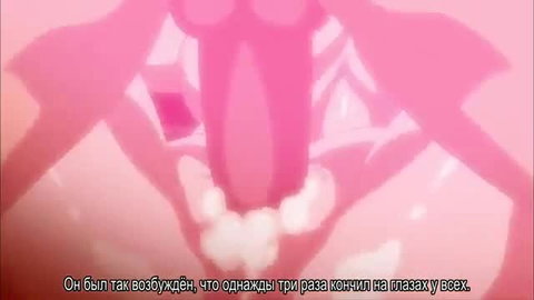 Busty pink-haired anime girl fucked in pussy by guys in uncensored hentai
