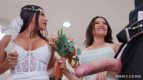 Savanah Storm in sexy wedding dress at photo booth fuck
