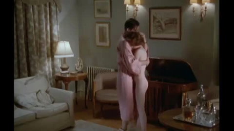 Claire Skinner nude embrace in pink dress, sexy ass view A Dance to Music of Time