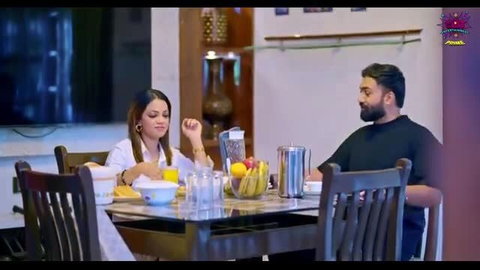 Indian couple at dinner table in Affair S01E01 web series