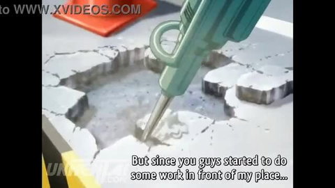 MILF in lingerie seduces street worker with jackhammer at construction site