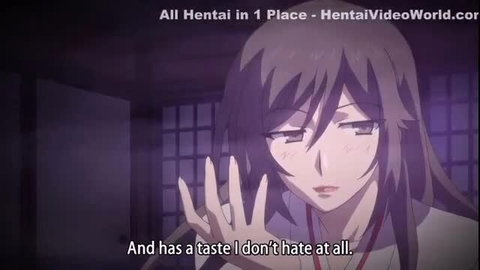 Purple-haired anime hentai girl with seductive gaze in Yobai Suru Shichinin No Harame vol.1