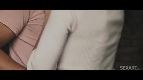 Stacy Cruz embraced from behind by Ricky in intimate couple scene