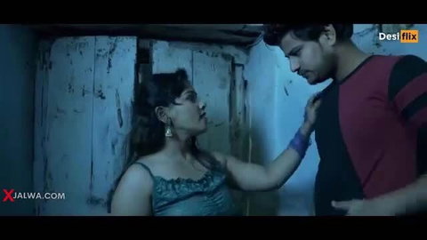 Hot Indian bhabhi grabs young guy's wrist in steamy Garmi Ka Din web series