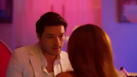 Sheree nude and Azi Acosta naked in intimate pink-lit scene