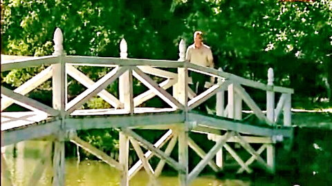 Laura Angel and Maria Bellucci outdoor bridge scene in Wide Open Thighs Italy 1999