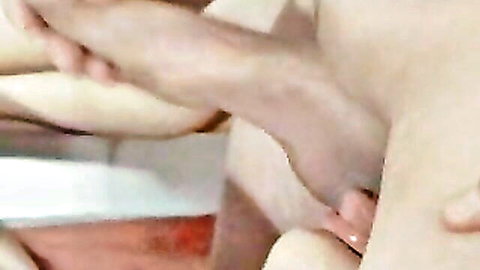Thick pale BBW spreads juicy pink pussy lips as hard cock penetrates her wet hole closeup