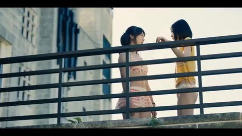 Ayame Misaki & Aya Asahina bikini scene on balcony Alice Borderland