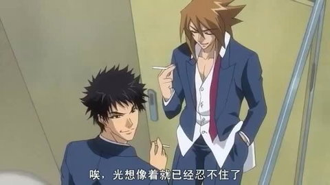 Big boobs hentai teacher babe with students in suits