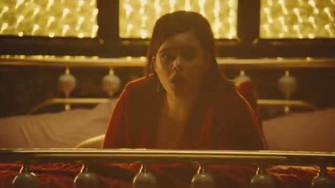 Sydney Sweeney topless in red robe Euphoria S02E02 nude scene