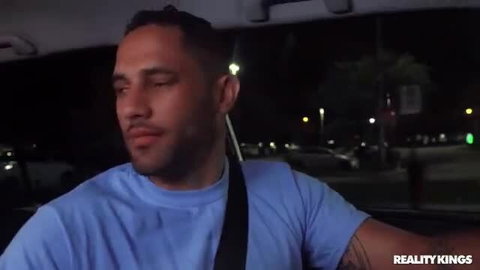 Damon Dice in car at night, sexy lighting