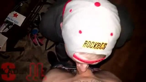 Skaden throatfucked by immense cock in POV closeup