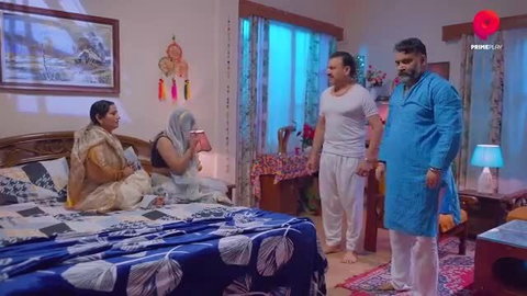 Indian MILF in saree with two men in bedroom scene, Parivartan S01E07