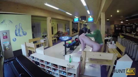 Ornella Morgan nude at bowling alley fucked by stranger for cash
