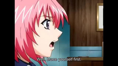 Pink-haired anime girl in JAV says 'Brace yourself first'