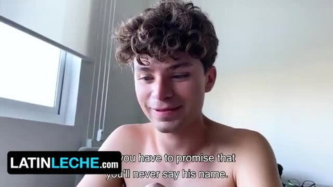 Cute John Davei promises not to say Igor Lucios' name before sucking his thick cock