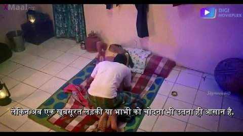 Hot Indian MILF doggy style fucked by man on bed