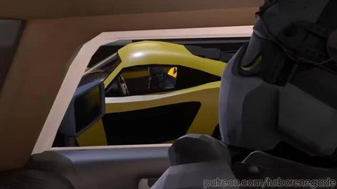 Yellow McLaren supercar interior POV with sexy driver, TurboRenegade adult race tease
