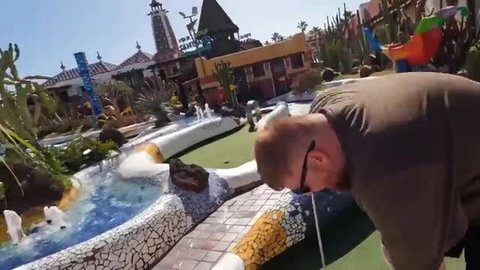 NatandGeorge at mini golf in NatandGeorge Sex Vlog